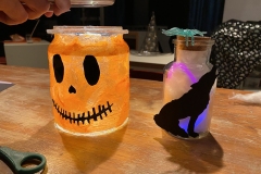 Helloween Dekoration aus Glas